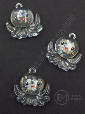 LAMPĂ PENDANTĂ 27x24x8mm caracatiță plastic cauciuc orificiu 2mm 1 pachet 2 buc 335845