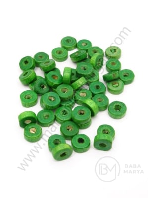 Șaibă de lemn 8x3.5mm verde 1 pachet 40g ~400 buc 321109