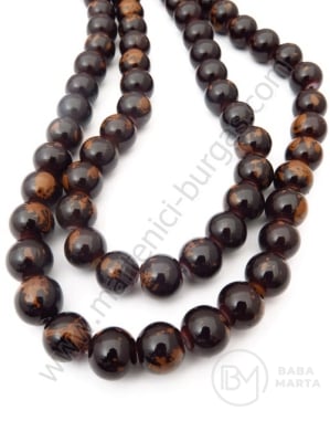 Mărgele de sticlă 10mm pictat 1 bucată 80cm ~85 bucăți 343527