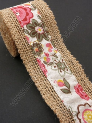Bandă de pânză de sac cu bandă textilă width 50mm - length ~2 meters 1 rollă 462097