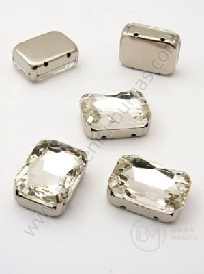 Sticlă cristal (cristal) 13x18mm transparentă în cutie metalică 1 pachet 2 buc 151521