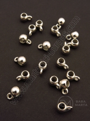 Mărgele SSV 6x4.5x9mm argintii, gaură 3mm, 200 buc. 318250