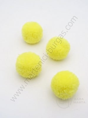 Pompom 20mm calitate Galben extra 1 pachet 20 buc 461222