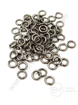 Inel metalic 5x1mm culoare grafit 1 pachet 200 buc 302118