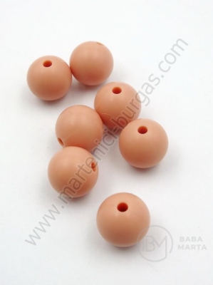 Bilă de mărgele din silicon 12mm gaură 1.5mm 1 paquet 5 buc 317050