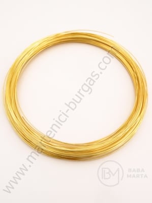 Sârmă metalică pentru colier 115x1mm culoare aurie 20 buc 301137
