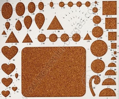 Șablon profesional pentru quilling 18x21cm cu bază de plută 1 buc 171109