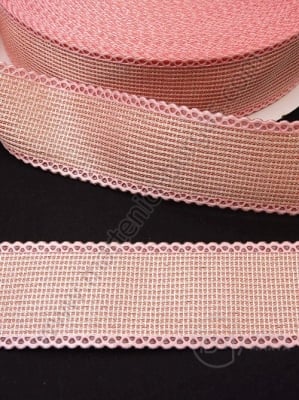 Panglică 25mm roz strălucitor cu lamellă, 1 pachet, 5 metri, 451434