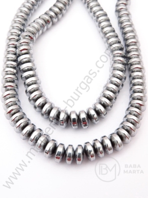 Abac hematit nemagnetic 6x3mm argintiu ~140 buc 1 buc 351972