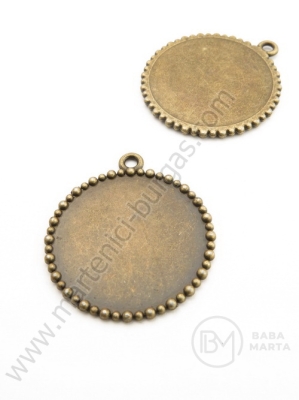 Bază metalică pentru pendentiv 32.5x29mm bronz antique 1 buc 308493