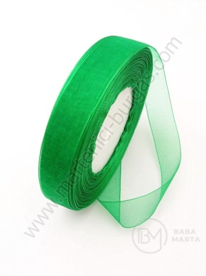 Panglică organza 15mm verde ~45 metri 451250