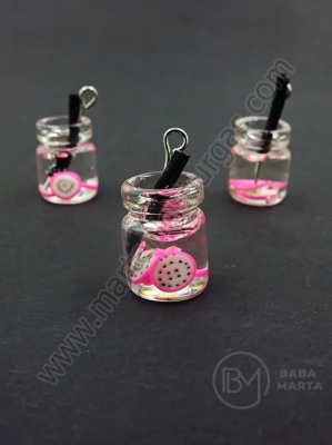 Glass pendant 14-11mm cu fructe 2 buc.335631