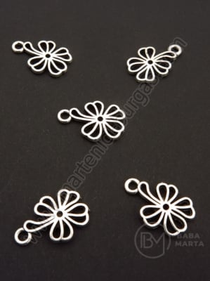 Pandantiv metalic 19x13mm argint 10 bucăți 308100