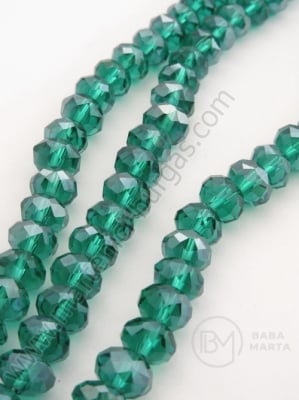 Cristal 8x6mm curcubeu verde ~68 buc 43cm 1 buc 342115