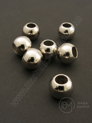 Bilă SSV 10x12mm color nichel gaură 5.5mm ~30buc 318260