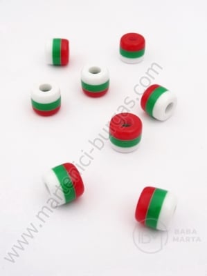 Albă cilindrică din cauciuc, verde, roșie 12x11mm 1 pachet 20 buc 312115