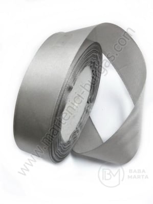 Panglică satinată 25mm gri 1 rolă ~22 metri 451657