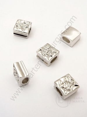 Margele 9x5.5mm alamă cu zirconii forjate 1 bucată 305206