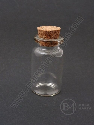 Sticle de glass 22x40mm cu dop de plută 1 pachet 2 buc 171133