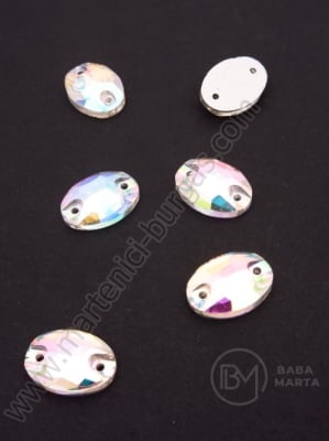 Placă de sticlă (cristal) 7x10x3.5mm efect AB 1 pachet 5 buc 151458