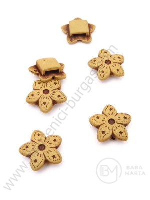 Floare 20mm imitatie lemn 1 pachet 40g ~43buc 312137