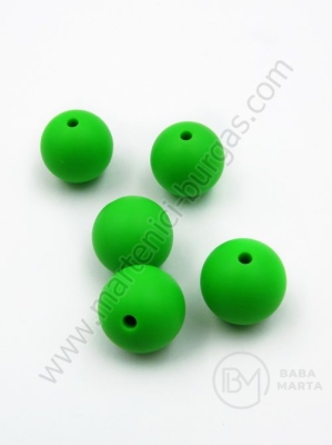 Bilă de mărgele din silicon cu gaură de 15 mm, 2 mm, 1 paquet, 5 pcs. 317057