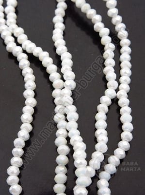 Șir de cristale ~3x~2.3mm efect AB alb solid ~175 buc ~38cm 1 buc 342551