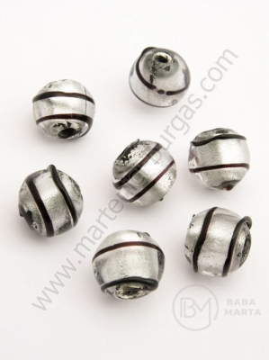 Mărgele de sticlă 12mm gaură lampwork 2mm 1 buc 335192
