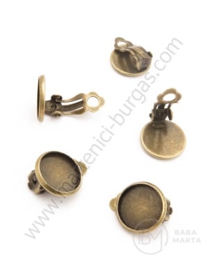 Bază de cercei pentru încrustare 12mm 1 pachet 4 buc 301658