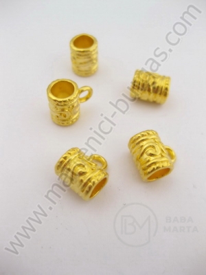 Mărgele metallice 9x7mm aurii 1 buc 308054