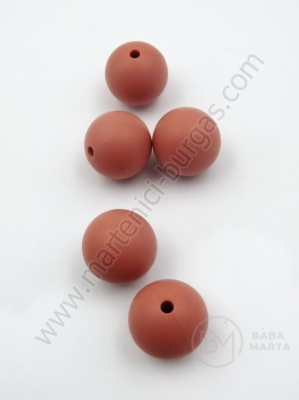 Bilă de mărgele din silicon cu gaură de 15 mm, 2 mm, 1 paquet, 5 pcs. 317082