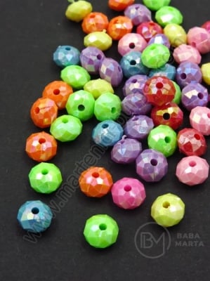 Mărgele 8x5.5mm mix AB curcubeu 1 pachet 40g ~250 buc 312905