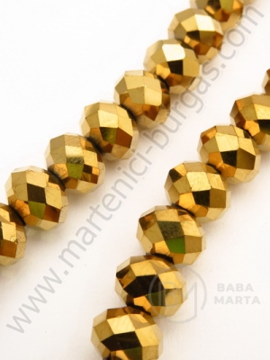 Collier din aur cu cristale 10x7mm ~72 pcs 56cm 342037