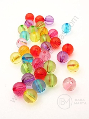 Mărgele 8mm MIX gaură 1.5mm 1 pachet 40g ~150 buc 312439