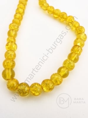 Bilă de vitola 6mm auriu craquelat 80cm ~140 buc 1 buc 343177
