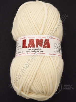 Fir LANA alb 100% lână merinos 100g ~120 metri 431212