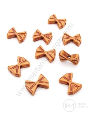 Mărgele 12x9x3.5mm imitație lemn gaură 1.2mm 1 pachet 40g ~139 buc 312810