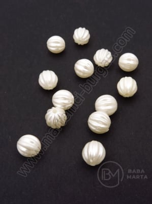 Mărgele în relief 8mm gaură perlă 1.5mm 1 pachet 40g ~162 buc 312368