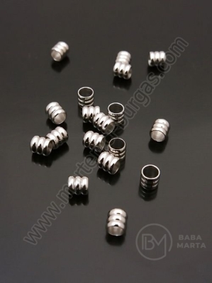 Mărgele 4x4mm OȚEL (304) gaură 3mm 1 pachet 10 buc 307911