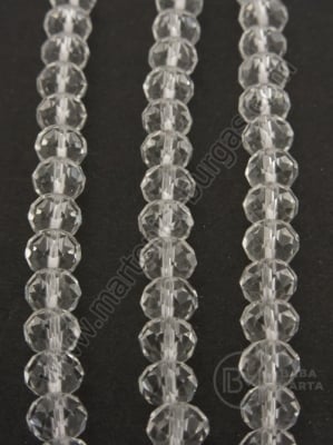 Cristal 6x4.5mm transparent 43cm ~90 bucăți 1 bucată 342130