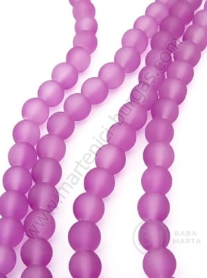 Mărgele de sticlă 8mm violet mat 80cm ~105 bucăți 1 bucată 343573