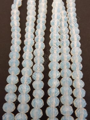 Șir de cristale 6x4mm transparent mat ~100 bucăți 44cm 1 bucată 342329