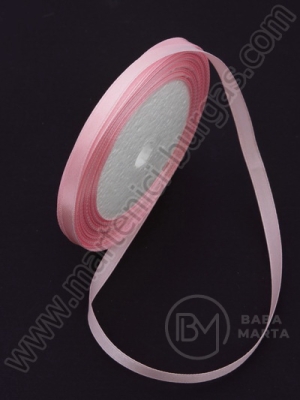 Panglică satinată 6mm roz ~22 metri 451554