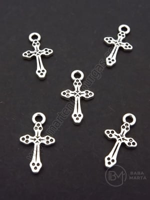 Pandantiv metalic 19,5x11mm culoare argintie 1 pachet 10 buc 308893