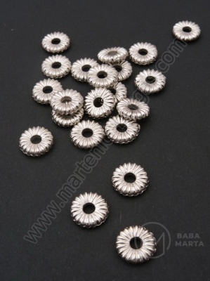 Mărgele SSV 9.5x2.5mm color argintie 1 pachet 150 buc 318504