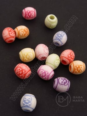 Cilindru colorat 9mm gaură 3mm 40g ~104 buc 311843