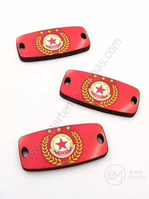 Țiglă de lemn 33x16mm CSKA gaură 4x2mm 1 pachet 10 buc 182354