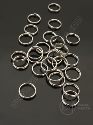 Inel din steel 8mm argintiu doua spirale 100 pcs 307683