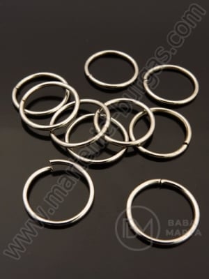 Inel metalic 14x1.2mm culoare argintie 1 pachet 100 buc 301070