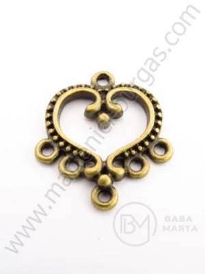 Pandantiv Cercei 21x19mm culoare bronz antic 10 buc 308285